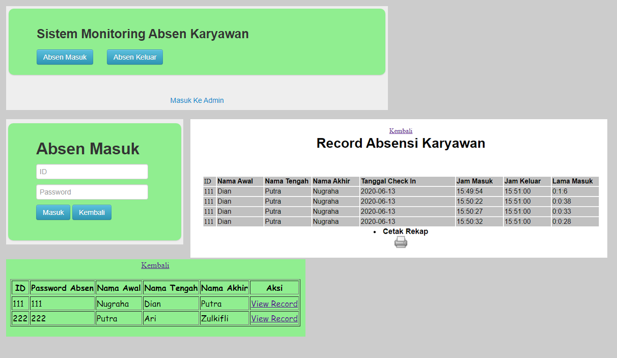 Script Gratis Sistem Informasi Absen Karyawan Php