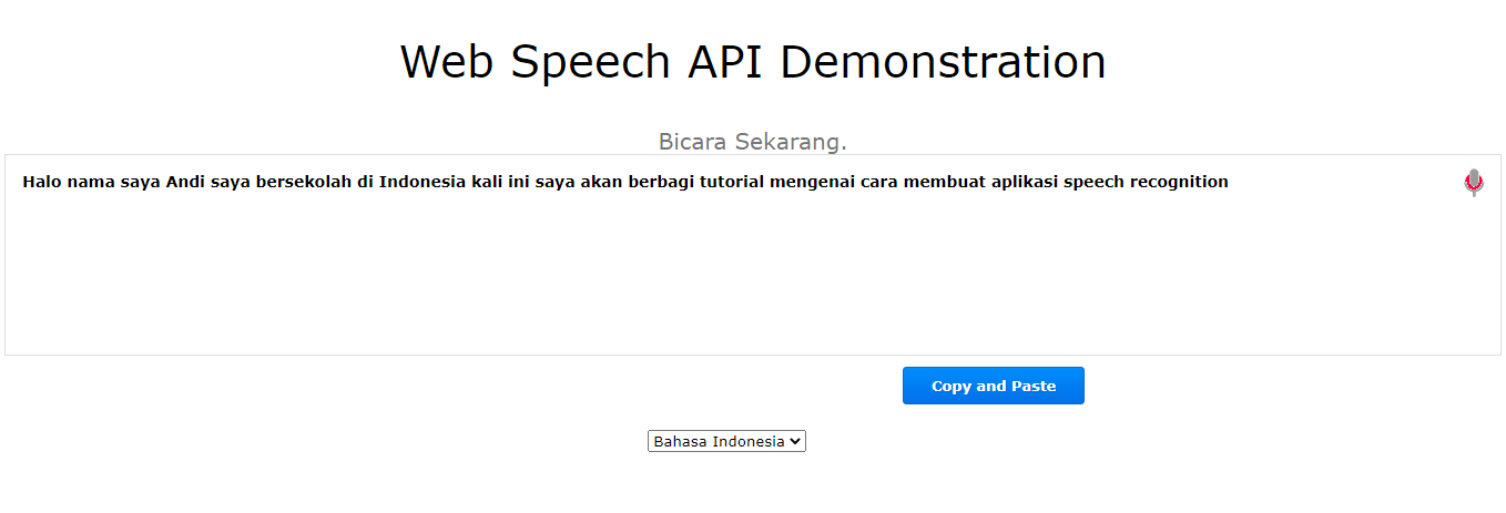Speech api